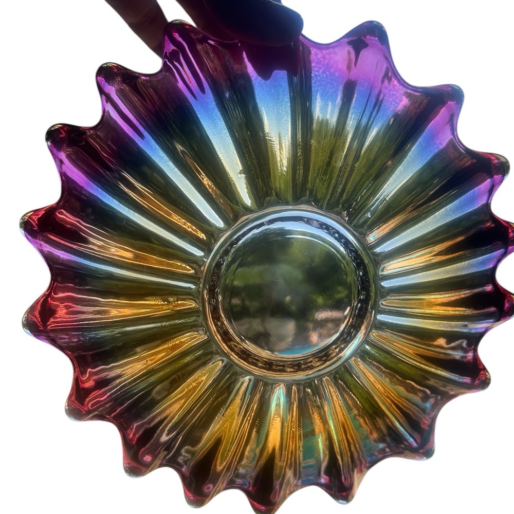 EVC~ Vintage Art Glass Celestial
Iridescent Carnival Federal - Picture 4 of 9